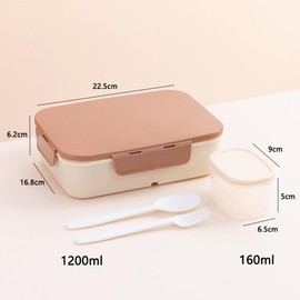 Brotdose Lunchbox Bento Box mit Fächern Erwachsene Kinder 1360ml Mikrowellengeeignet Jausenbox Brotdosen Brotzeitbox Vesperbox Essensbox Bentobox Lunch Schule Vesperdose Brotbox Brotzeitdose Office