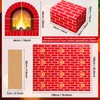 Fullhawl 3D Artificial Red Brick Cardboard Fireplace 39 x 35