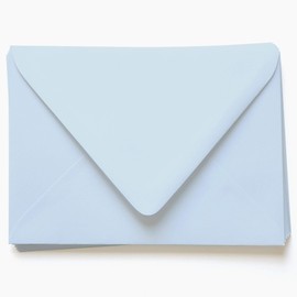 Generic A7.5 Light Sky Blue Invitation Envelopes | 5.5 x 7.5 for A7.5 Cards or Outer A7 Mailing Envelope | 25 Blank Euro Flap with Gum Seal | Thick, Heavy, Luxury 81lb Text Paper