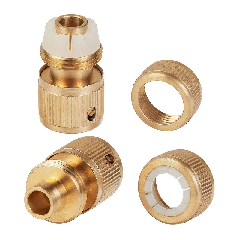 Tech Traders 2 Pack Brass Hose Connector, Hose End Quick