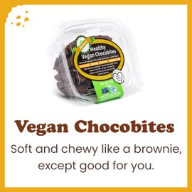 Alyssa’s Vegan Chocobites ⎸ Gluten Free Cookies, Healthy Snacks from the Bakery ⎸ Dairy Free, Sugar Free, Low Carb, Keto Protein Snacks ⎸ Gluten Free Snacks for Kids ⎸ 8 Cookies per box, 1 Pack