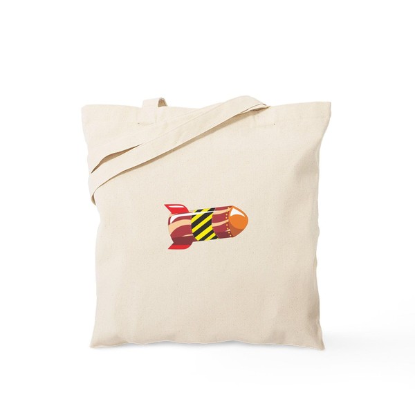 CafePress Space Rocket Vehicle Tote Bag Reusable Natural Beige Canvas