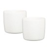 Scheurich Solido, Set of 2 Ceramic Flower Pots, Colour: Perla,