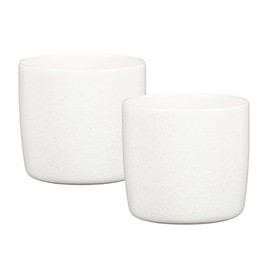 Scheurich Solido, Set of 2 Ceramic Flower Pots, Colour: Perla, 15 cm Diameter, 13.7 cm High, 1.9 L Vol.