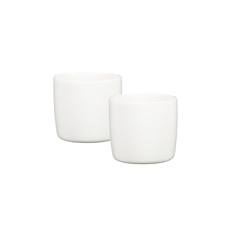 Scheurich Solido, Set of 2 Ceramic Flower Pots, Colour: Perla,