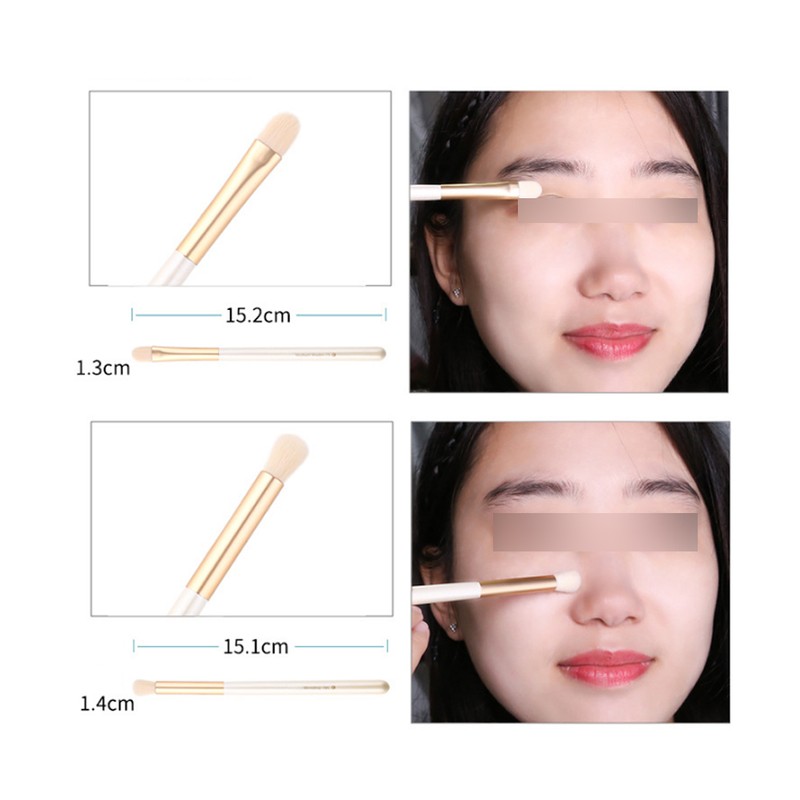 ZOREYA 10pcs Pearl White Portable Professional Makeup Blending Brushes Set