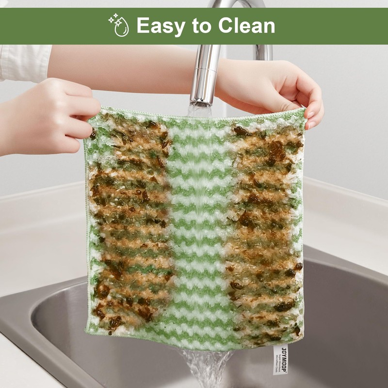 JOYMOOP Microfiber Cleaning Cloths – 18 Pack, 10" x 10",