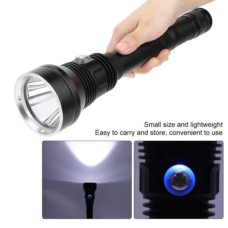XHP70 6800LM Super Bright LED Flashlight IPX8 Underwater 80M Waterproof