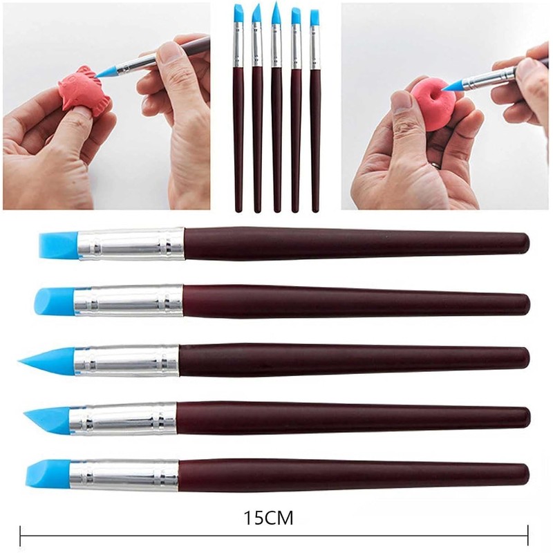 Langqun 31pcs Clay Tools,Pottery Tools Kit,Air Dry Clay Tools,Polymer Clay