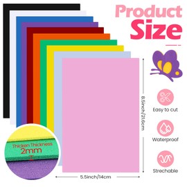 400 Pcs Foam Sheets Crafts 8.5 x 5.5 Inch EVA Foam Paper Assorted Colors Craft Foam Thick Foam Paper Foam Craft Sheets for DIY Preschoolers Classroom Scrapbooking