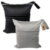 2 Pack Travel Laundry Bag with 2 Zippered Pockets &