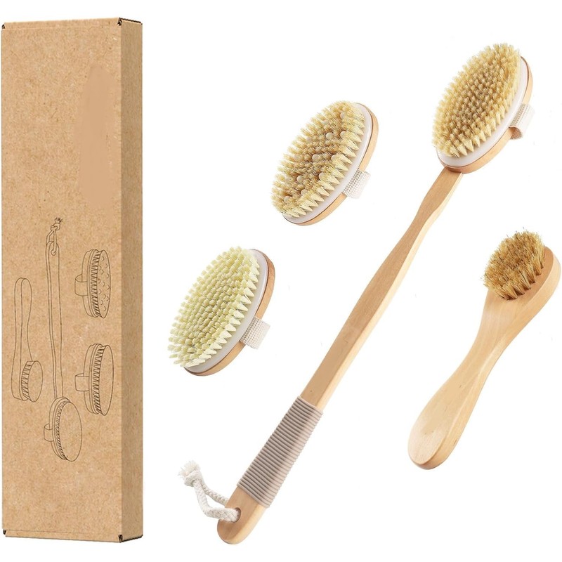 Cepillo Exfoliante Corporal en Seco 4Piezas