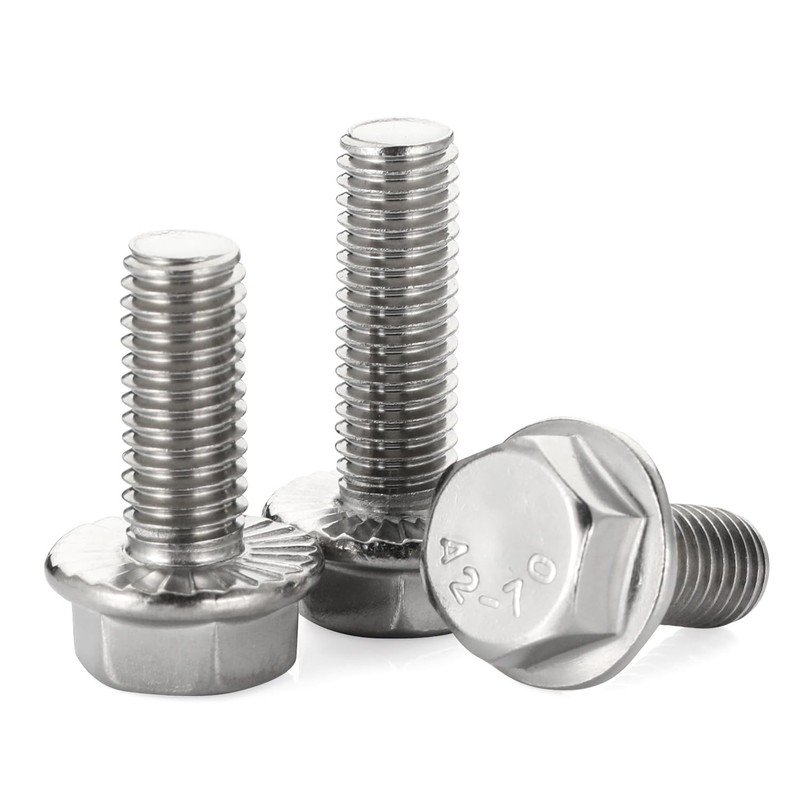 1/4-20 x 1-1/4" Flanged Hex Head Bolts Flange Hexagon Screws,