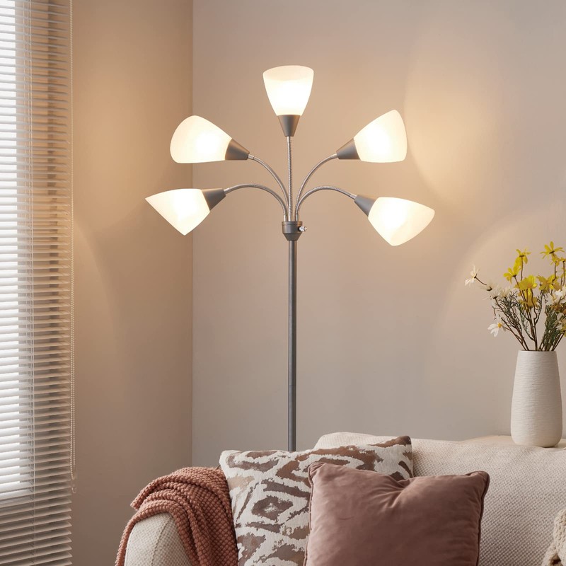 HonoDing Medusa Floor Lamps Standing Lamps 5 Heads Adjustable Reading