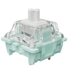 Gateron Jade Series 3.0 White Keyboard Switch,Linear 3Pin 35gf Dual Stage Spring,Pre-Lubricated Switches,for MX Gaming Mechanical Keyboards(White,108Pcs)