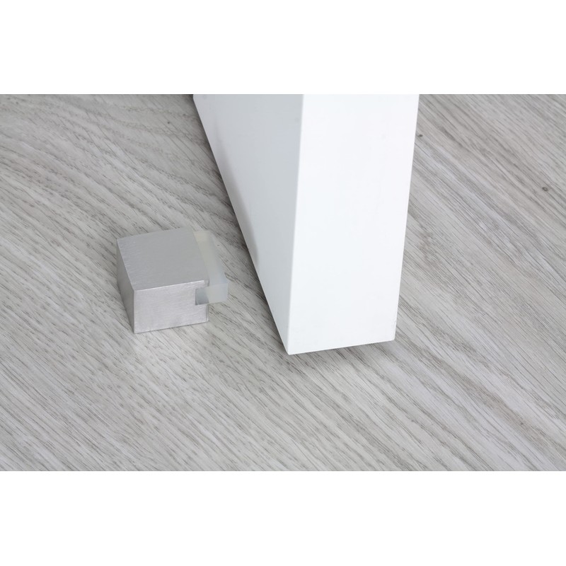 Quadratischer Türstopper, selbstklebend, Edelstahl,,25x25x25mm,Weiß