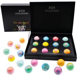 Hallingers Happy New Year - 12er Badebomben Geschenk-Set Mitbringsel für Silvester und Neujahrsfeier 12 Bathbombs (Set) - Ostergeschenke Osterkörbchen Ostereier & als Osterdeko | Glückwunsch Glückwüns