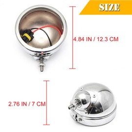 SKUNTUGUANG - 1 par de 4.5 pulgadas de luz antiniebla para motocicleta (carcasa de luz plateada)