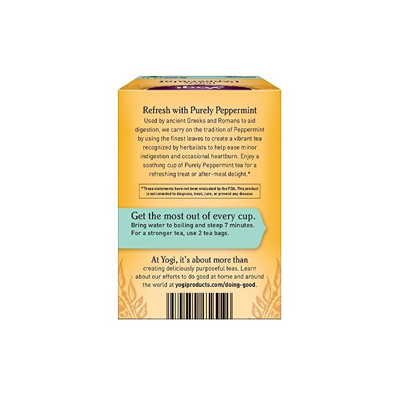 Yogi Herbal Tea Bags, Purely Peppermint 16 ea