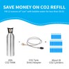 GURUDAR CO2 Tank CO2 Cylinder Direct Adapter with 60in Stainless
