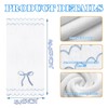 Xkdamai 2 Pcs Scalloped Hand Towels for Bathroom 100% Cotton