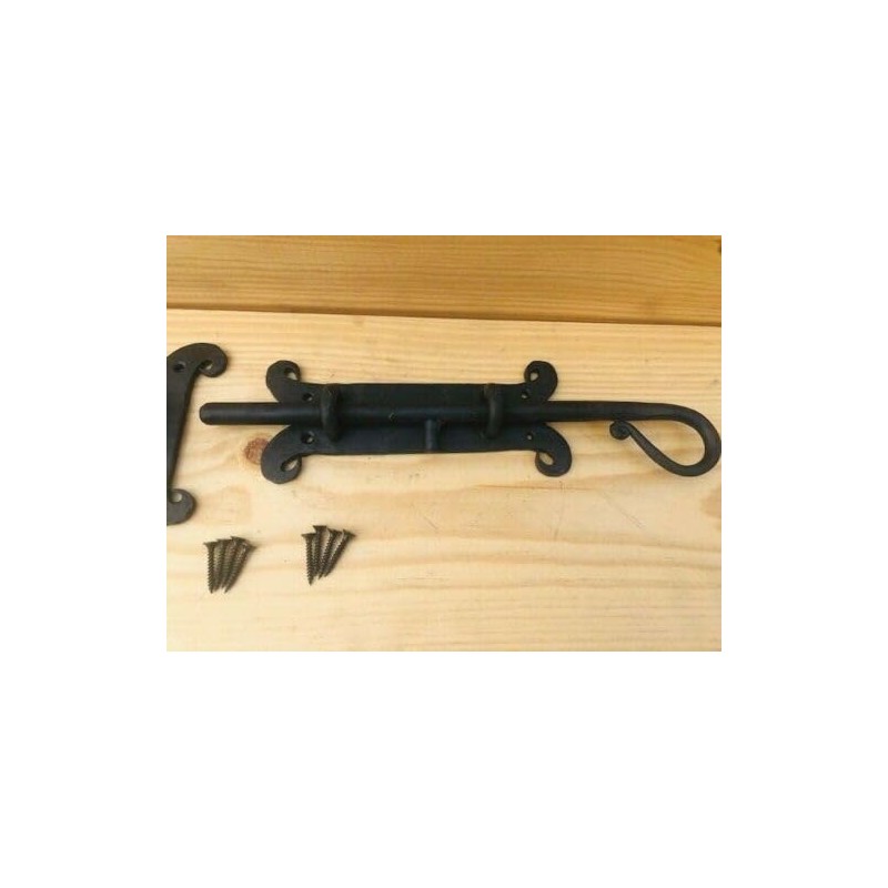 Vintage 2 Large Iron Locks Sliding Door Lock and Latch