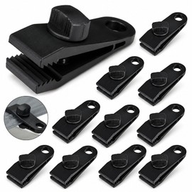 Mitoland Tent Clips, Tarp Clips, Strong Secure, Screw Type, Alligator Type, Set of 10, Outdoor Activities, Camping, Tents, Windproof, Installation Aid