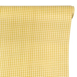 Yifely Yellow & White Checkered Plaid Furniture Paper Self-Adhesive Shelf Liner Base Cabinet Decor 17.7 Inch by 9.8 Feet