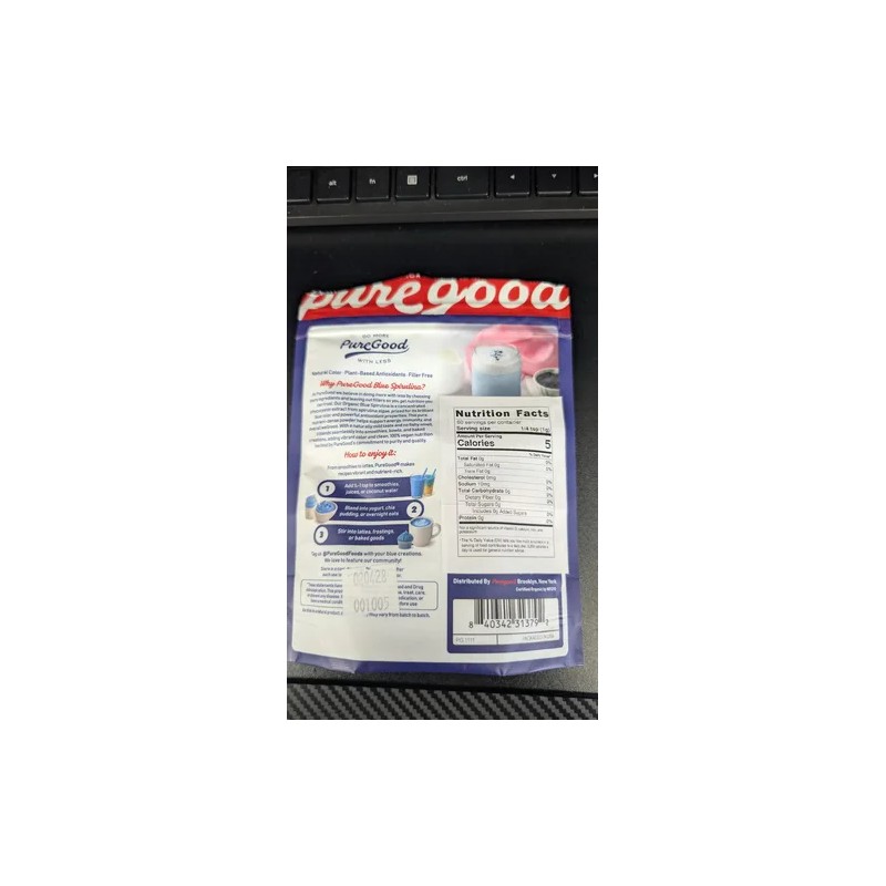 Puregood Espirulina Azul Orgánica Para Repostería 60 G