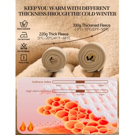 YOGINGO Women's Winter Thermal Tights - Lined Tights Fake Transparent Skin Colour - Warm Thermal Leggings for Cold Days, Translucent