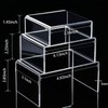 AUFIKR Clear Acrylic Display Risers, Showcase Shelf for Jewelry,Figures, Buffets