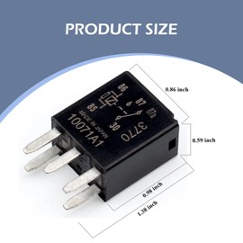 Zeathery 2 PCS Fuel Pump Relay, G8V-RH-1C7T-R-DC12V IP67 Waterproof 5-Pin Single Wire Latching Relay, Retrofit Replacement Parts, Universal Suitable for Most Cars (Black)