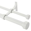 Heavy Duty Double Curtain Rods with Cylindrical Cap Finials -