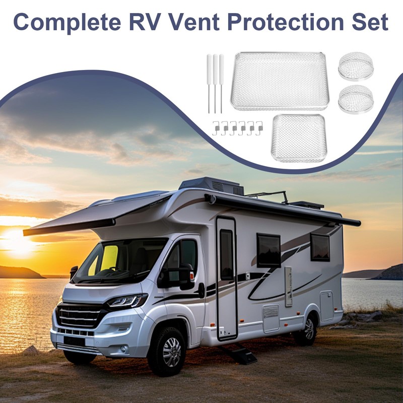 RV Furnace Vent Screen for Water Heater Vent Cover, RV