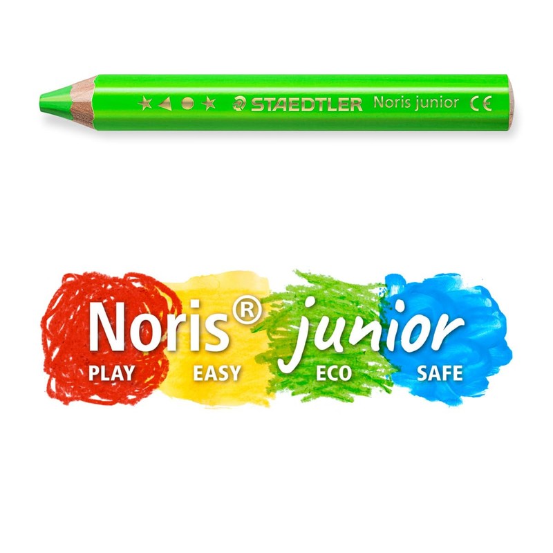 STAEDTLER 140 C4P1 Noris Junior 3-in-1 Colouring Pencils for Toddlers
