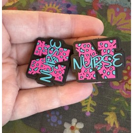 2 Pce NURSE Nursing Medical Theme Silicone Focal Beads DIY Jewelry Pens+ NEW