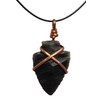 Handcrafted Copper wire wrapped Flint-style Native American Arrowhead Necklace made