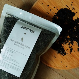 September Morning Steamed Roasted Black Sesame Black Sesame Powder Black Sesame Powder 500g / 구월의아침 쪄서볶은 검은깨 흑임자가루 검정깨 분말 500g