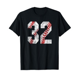 Vintage Baseball Mom #32 Jersey Baseball Favorite Player T-Shirt