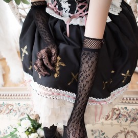 LILELIG 2 Pairs of Lace Gloves, Black, Lace Gloves, Long Lace Gloves, Women's Vintage Lace Bridal Gloves, Black Lace Gloves, Suitable for Weddings and Parties, black