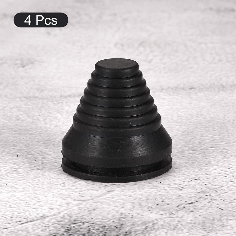 TA-VIGOR 4Pcs Conical Rubber Grommet Mount Dia 35mm Drill Hole