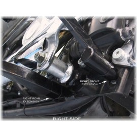 DK Custom Products Rider Floorboard Extensions for 1993-08 Harley FL Touring Models