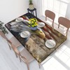 YPPAHHHH 4ft Rectangle Fitted Table Cloth American Flag Eagle Table