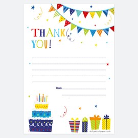 Dotty about Paper Fun Party Time - Thank You Note Sheets & Envelopes - Pack of 20. Perfect for Writing Birthday or Christmas Thank Yous, to Do Lists, Letters, Personal Or Business Use. (28 0007)