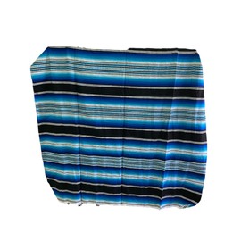 Sarape Saltillo , Sarape , Mexican Sarape , ONE Sarape , ONE Piece , Sarape XL , 5' X 7' , HOT Rod , SEAT Cover , Outdoor Blanket , Blue Mix