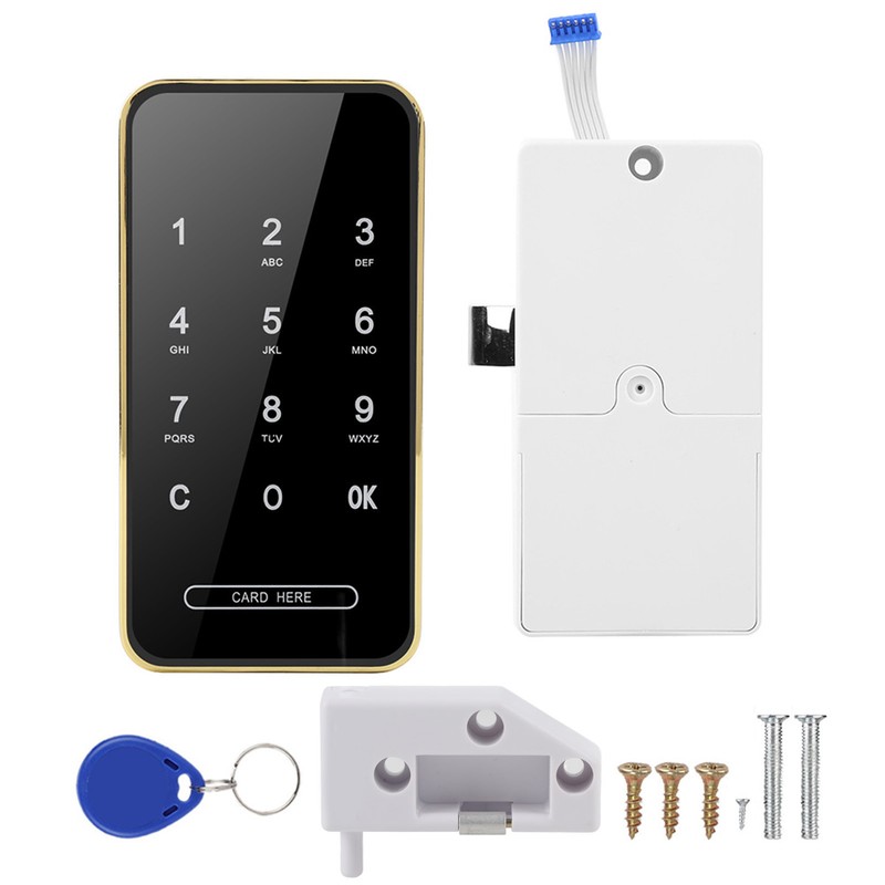 Electronic Password Card Lock RFID Smart Keyless Touch Screen for