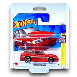 Hot Wheels '92 Ford Mustang (Red) 3/10 HW: The '90s - 2024-194/250 (Short Card) - includes a KLAS Car Keeper Protector Case - HTB05