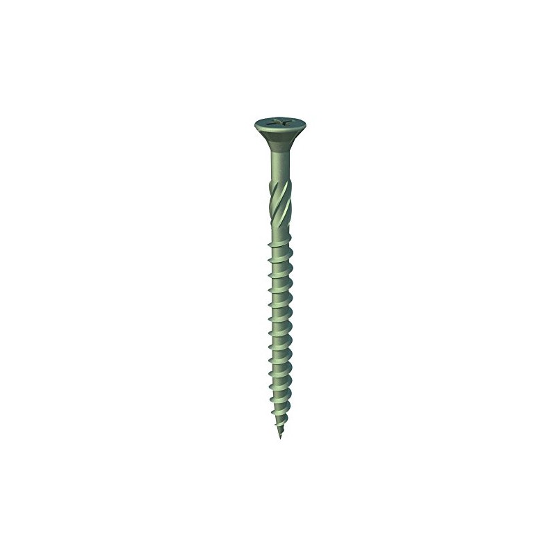 4.5 x 50mm TIMco Solo Decking Exterior Screws PZ2 Green