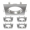 ledscom.de RIR Ceiling Mounting Frame, Square, Matt Stainless Steel, Pack