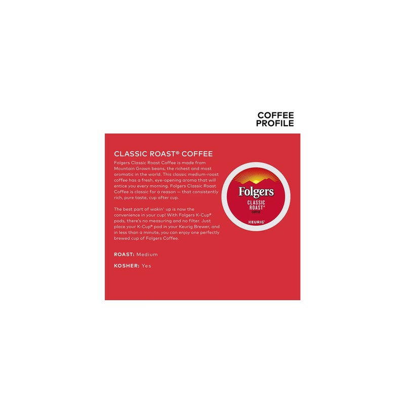 Folgers Classic Roast K-Cup for Keurig Brewers (48 Count)